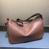 แฟชั่นผู้หญิงลำลองไหล่กระเป๋าหนังแท้นุ่ม Cowhide Hobo กระเป๋าถือ Crossbody กระเป๋าออกแบบที่เดินทางมาพักผ่อน Pebble Texturehot