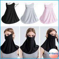 X-STARRY 1ชิ้นกันลมสำหรับฤดูร้อนคอปกป้องใบหน้าเฮดแวร์ขี่จักรยานผ้าพันคอ Balaclava ผ้าคลุมไหล่ที่คาดผมมีหูน้ำแข็งผ้าไหมครีมกันแดดหัวคอ Gaiter ผ้าพันคอผ้าคลุมหน้า