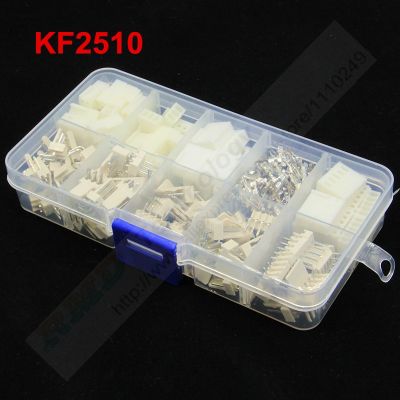 【CW】☂☁  60sets KF2510 Kits box 2 3 4 5 pin 2.54 mm Pitch Housing   Pin Header Angle  Terminal Connectors