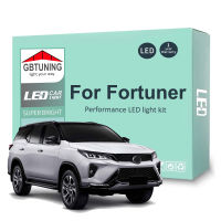 LED ภายในหลอดไฟชุดสำหรับโตโยต้า Fortuner MK1 MK2 2005-2019รถโดมแผนที่อ่านเพดานลำต้นอัตโนมัติโคมไฟ C An BUS ข้อผิดพลาดฟรี