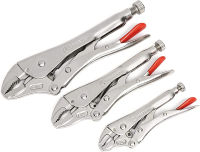 Crescent 3 Pc. Curved Jaw Locking Pliers with Wire Cutter Set - CLP3SETN-08 3 Piece New