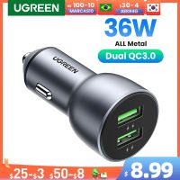 Ugrew 36W ที่ชาร์จแบตในรถอย่างรวดเร็ว3.0ชาร์จ USB QC 3.0ชาร์จในรถที่ชาร์จเร็วสำหรับรถโทรศัพท์มือถือเครื่องชาร์จ USB