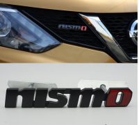 โลโก้ติดกระจังหน้า งานโลหะ นิสโม่ นิสสัน  ดำ Metal black  NISMO Emblem Front Grille Badge Sticker For Nissan Tiida All Models