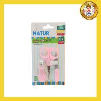 NATUR ชุดกรรไกรตัดเล็บ 3ชิ้น (สีชมพู)