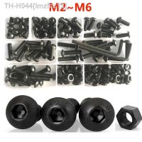 Black Grade 10.9 Hexagon Hex Socket Head Button Allen Bolt Screw and Hex Nut Set M2 M3 M4 M5 M6 Carbon Steel Black Allen Screw