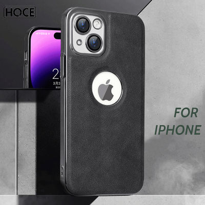 เคสโทรศัพท์หนังสุดหรู HOCE สำหรับ iPhone 15 14 12 13 Pro Max X XS Max XR พร้อมฝาหลังอุปกรณ์ป้องกันเลนส์เคสกันกระแทก
