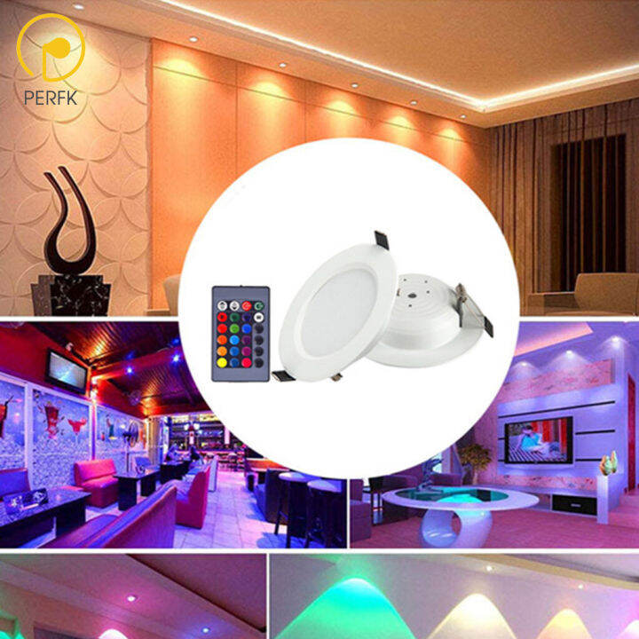 Perfk Recessed Ceiling Lights Color Changing Downlights Lazada