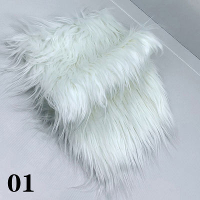 P5u7 25X45ซม. วัสดุตัดเย็บด้วยมือ8ซม. Pile Faux Fur ผ้าสำหรับตุ๊กตาเย็บปะติดปะต่อกันของเล่นเคราผม DIY คอสเพลย์ผ้าตกแต่งบ้าน