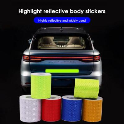 5cm*100cm Reflector Protective Tape Car Reflective Tape Safety Warning Car Decoration Sticker Strip Film Auto Motorcycle Sticker Adhesives Tape