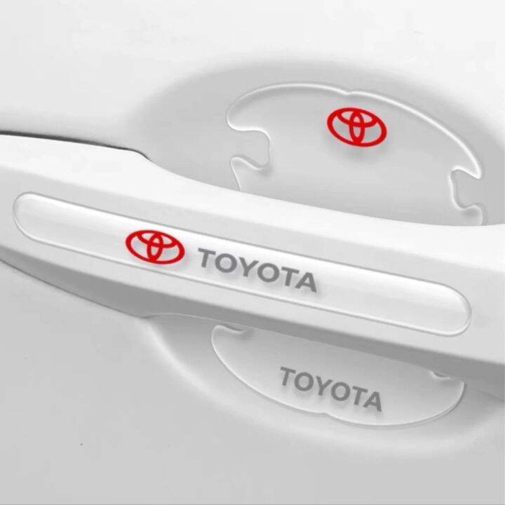 สำหรับ Toyota ติดมากับที่จับประตูป้องกันรอยขีดข่วนฟิล์มสีเมื่อเปิด