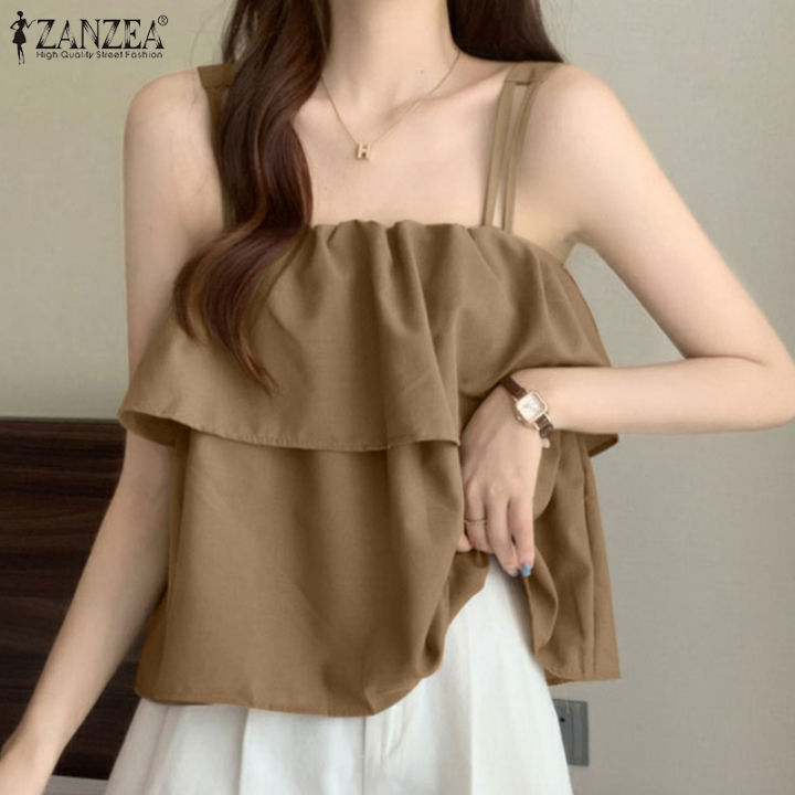 สินค้ามาใหม่-จัดส่งฟรี-fancystyle-zanzea-เสื้อแขนกุดสไตล์เกาหลีของผู้หญิงเรียบๆแฟชั่นคอเหลี่ยมชั้น-camisoles-9