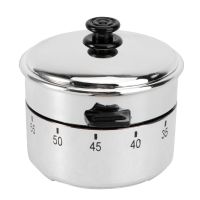 ☌﹍ Mechanical Timer Hand Tools Cooking Timers Ring The Bell Countdown Metal Kitchen Student Pot Shaped Reminder