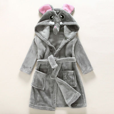 Autumn and winter flannel kids pajamas robe baby boy girl bathrobe christmas kids bathrobe cute robe