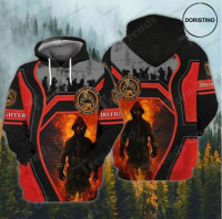 3D HOODIE-  XZX180305   Customize Name Firefighter 3D Hoodie 20