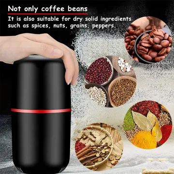 Mini Portable Electric Coffee Bean Grinder Kitchen Tool Herbs Salt Pepper  Spices Nuts Grains Crushe