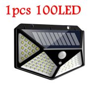 【✆New✆】 sdis shop 1/2/4Pcs 100 Led ไฟแสงอาทิตย์หลอดไฟพลังงานแสงอาทิตย์กลางแจ้ง Pir เซ็นเซอร์ตรวจจับการเคลื่อนไหวไฟผนังกันน้ำพลังงานแสงอาทิตย์แสงแดดสำหรับอุปกรณ์ตกแต่งสวน