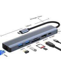 7ใน1 USB 3.0ฮับ Type-C อะแดปเตอร์สูงความเร็วที่พ้วง USB แยก USB อะแดปเตอร์ไฟ USB USB 3.0ขยายหลายสำหรับคอมพิวเตอร์แล็ปท็อป PC