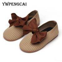 ขายดีที่สุด ioztt2023 - /☃✤ YWPENGCAI Big Bowtie Flat Children Dancing Shoes Size 21-35 Toddler Knitted Moccasins