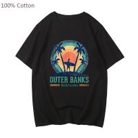 Mens Large T-shirt Pogue Life North Carolina Cartoon Print Tshirt Outer Banks Obx Tshirts Cotton Tees For Mens