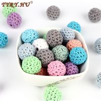 【DT】hot！ TYRY.HU 10Pcs Chewable Beads 16mm Baby Teether  Jewelry Crochet Pacifier Chain Accessories