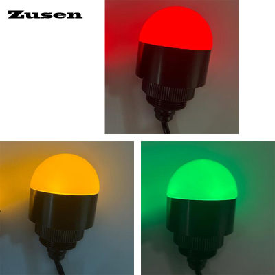 Zusen มินิครึ่งวงกลมไฟเตือน LED โดมสัญญาณไฟเครื่องมืออุปกรณ์โคมไฟแบบบูรณาการเสียงสามสี24โวลต์