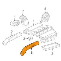 Left Side Air Intake Pipe Hose A1120943782 1120943782 for - W220 S-CLASS S280 S320 S350