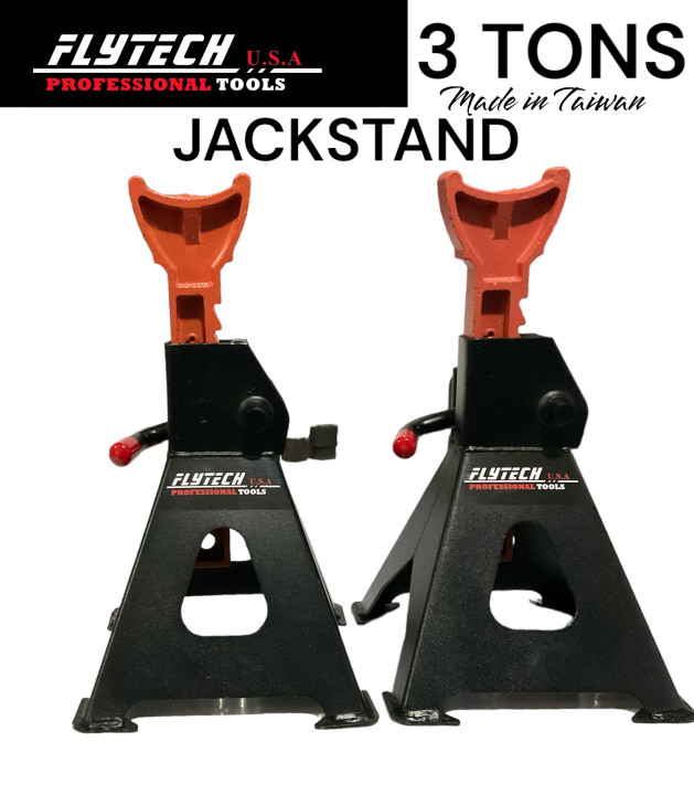 3 TONS 6,600LBS JACKS STAND FLYTECH PRO HIGH LIFT HEAVY DUTY QUALITY