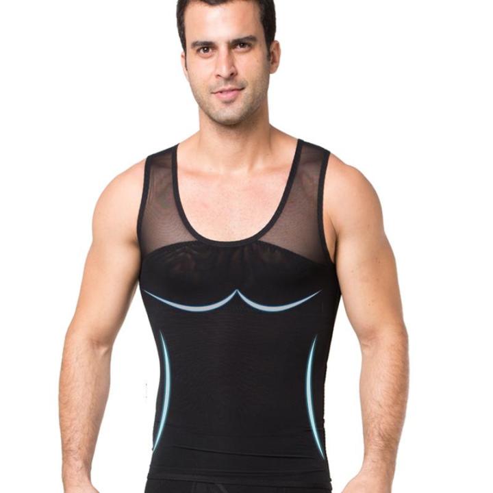 Men Slimming Vest Hot Shapers Men's Compression Slimming Shirt Body Shapers  Tummy Control Abdomen Slimming Tank Top