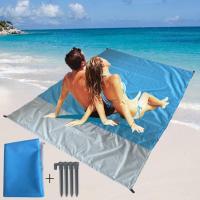 210D Pocket Picnic Blanket Waterproof Beach Mat Blanket Camping Outdoor Picknick Tent Folding Cover plage коврик туристический Sleeping Pads