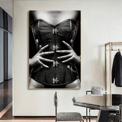 Woman Corset Lingerie Posters Prints Abstract Sexy Female Body Wall Art Canvas Painting Pictures Living Room Home Decoration