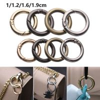 ZHUWNANA 10pcs สีดำ ทอง เงิน ประตูชุบ ทริกเกอร์การกดแบบกลม กระเป๋า Carabiner กระเป๋าถือ หัวเข็มขัดกระเป๋า หัวเข็มขัดโอริงสปริง คลิปหนีบสแน็ป