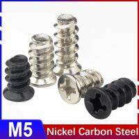 M5 Flat Head Flat Tail Coarse Thread Self Tapping Screw Computer Desktop Case Fan Small Screw Nickel Plated Silver/black 100Pcs Colanders Food Straine