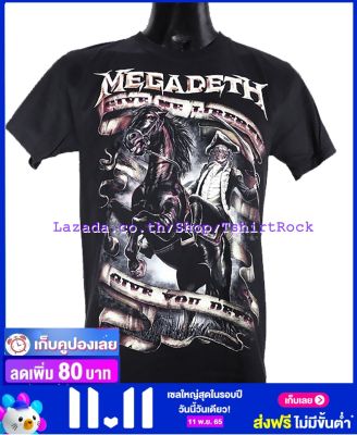 เสื้อวง MEGADETH เมกาเดธ ไซส์ยุโรป เสื้อยืดวงดนตรีร็อค เสื้อร็อค  MDH1720 ส่งจากไทย