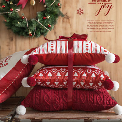 Christmas Cushion Cover Decorative Sofa Pillow Cover Case Seat Car Home Decor Throw Pillowcase Christmas Decoration For Home