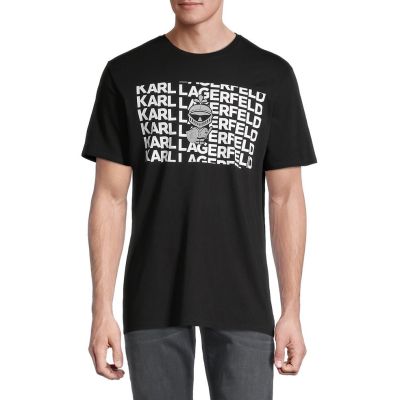 Karl Lagerfeld graphic cotton O-neck T-shirt for men