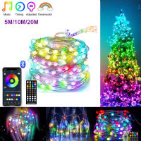 USB LED String Light Bluetooth App Control LED Copper Wire Lamp Outdoor Waterproof Fairy Lights Christmas Tree Decoration 2022
