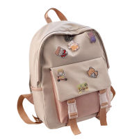 Mustyy สายรัดพาดไหล่ปรับได้ Tas Ransel Anak Perempuan สำหรับวัยรุ่นกระเป๋าโรงเรียนวิทยาลัยแบบพกพากันน้ำความจุสูงนักเรียนม.ปลายทนทาน