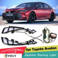 DRL ไฟสำหรับโตโยต้าวัน Avalon 2019 + LED ไฟตัดหมอกแสงวิ่งกลางวันมีสัญญาณไฟเลี้ยว