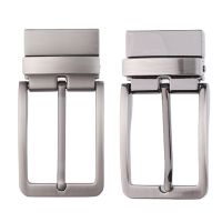 Men Reversible Metal Alloy Belt Buckles Replacement Rectangular Pin Buckles Belts