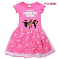 RO BLOXS เสื้อผ้าเด็กเกาหลี,เดรส100% ตาข่ายผ้าฝ้าย2-9ปี0000มีฮู้ดแขนยาวเด็กผู้หญิงฤดูร้อน