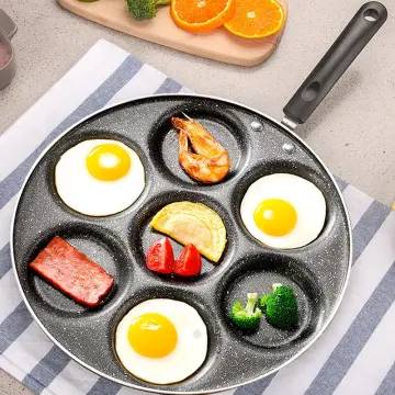 Fried egg burger non-stick small pan home frying pan breakfast egg burger  pancake pan mold four-hole omelette magic