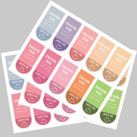 【CW】100pcs10 Sheets Thank You For Your Order Stickers Smile Decorative Sealing Stickers for Business Delivery Packaging Mailing Bag