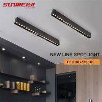 SUNMEIYI โคมไฟเส้นไฟเพดาน LED AC85-265V 10W 20W 30W 40W เส้นหลอดไฟ LED เพดานติดตั้งบนพื้นผิวคอนกรีตไฟสปอร์ตไลท์ไฟเพดาน