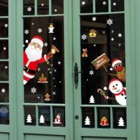 2021 New Year Merry Christmas Wall Stickers Window Glass Stickers Christmas Decorations For Home Christmas Ornaments 60x90x0.5cm