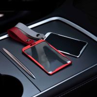 lujie Aluminum Alloy Card Key Case for Tesla Model3/Y Protective Case Anti-slip Car Key Holder Accessories