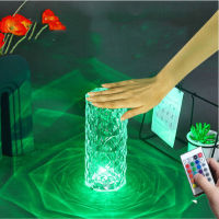 Remote Control RGB Diamond Table Lamp Rechargeable Decorative Desk Lamp Bedroom Bedside Bar Table Crystal Lamp LED Night Light