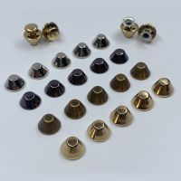 10set 8/10/12mm Handbag Bottom Protecting Feet Nail Bucket Shape Flat Studs Screw Back Spikes Rivets Leather Bag Purse Decor