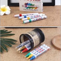 【cw】 12 colors Permanent Paint Writing School student office Supplies Tyres Cars pen Doodle 1