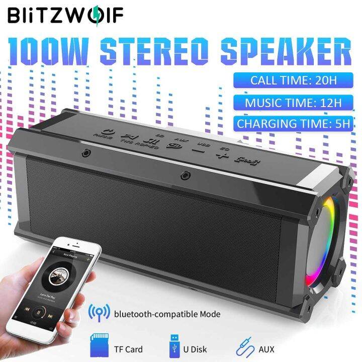 BlitzWolf BWWA3 100W Speaker Quad Drivers Dual