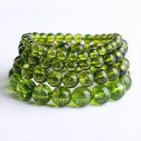 สร้อยข้อมือสีเขียวโอลิวีนแหวนเดี่ยวน้ำแข็งสีเขียวคริสตัลสร้อยข้อมือมรกตเครื่องประดับสดขนาดเล็กสำหรับผู้หญิงยืนอิสระ hot